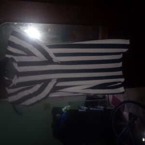 Black and White Striped Dress